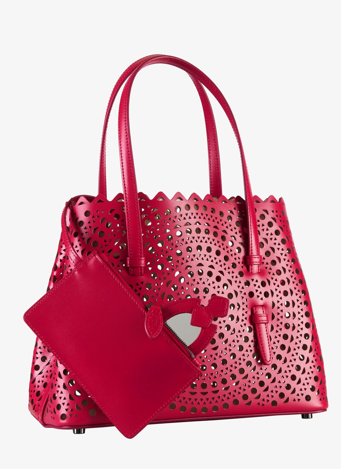 Mina 25 Tote Bag ALAÏA RASPBERRY PINK MINA 25 TOTE BAG